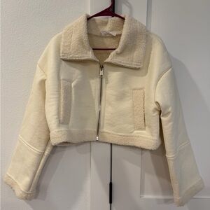 Cream Cropped Jacket